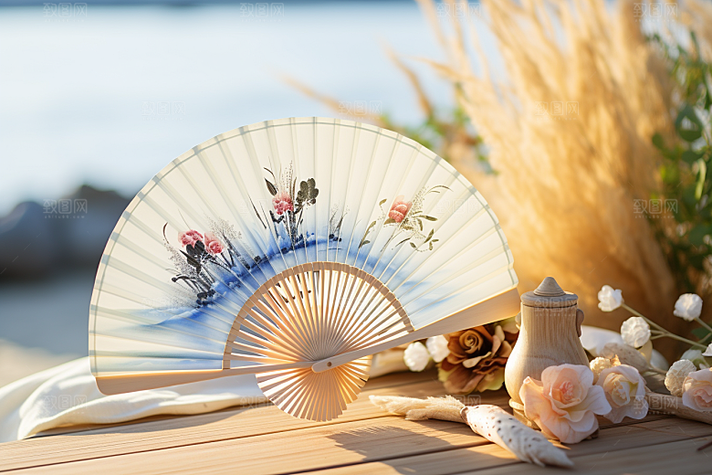 夏至氛围清凉解暑素材