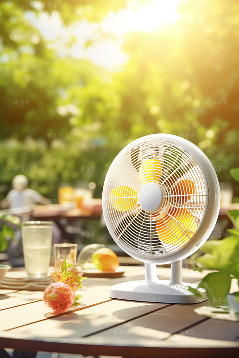 夏至氛围清凉解暑素材