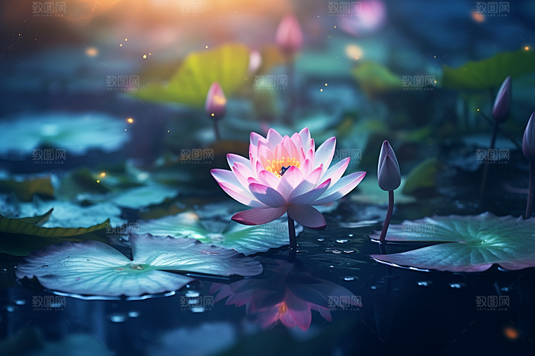 夏至元素清新素材