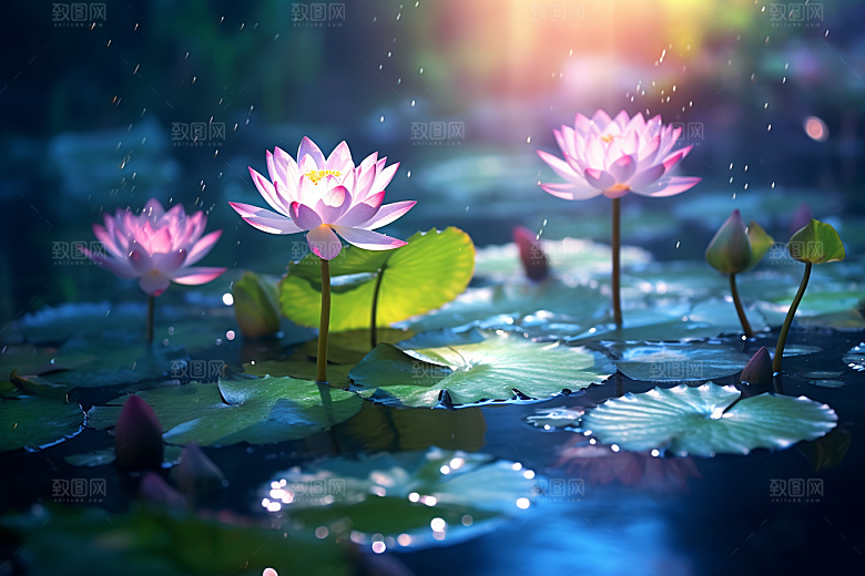 夏至清凉解暑氛围素材