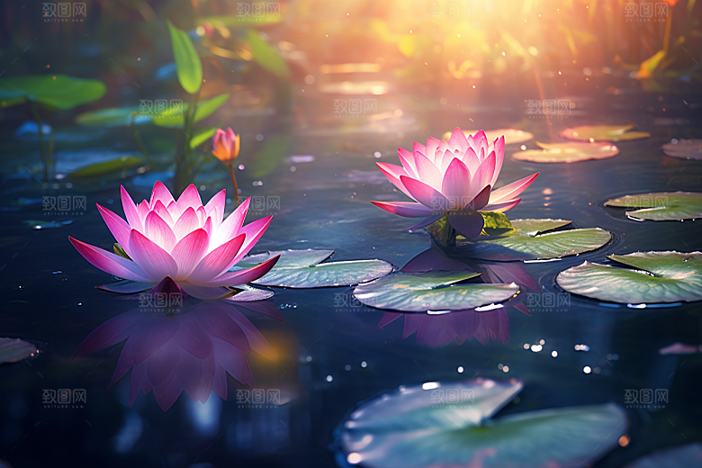 夏至氛围元素素材