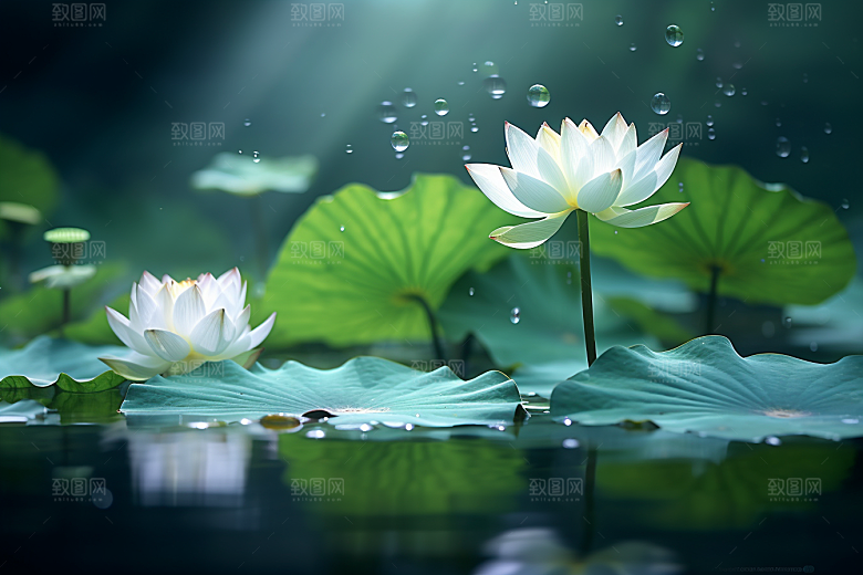 夏至清凉解暑清新素材