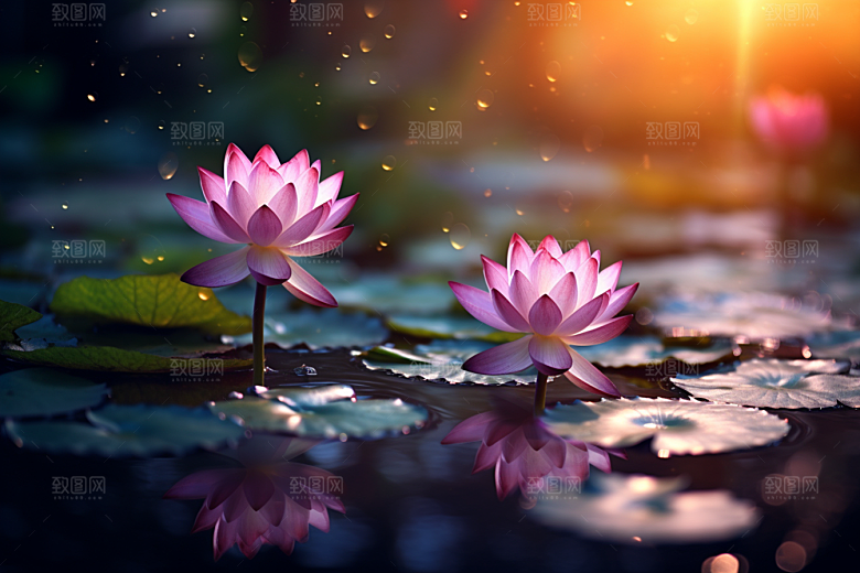夏至清新元素素材