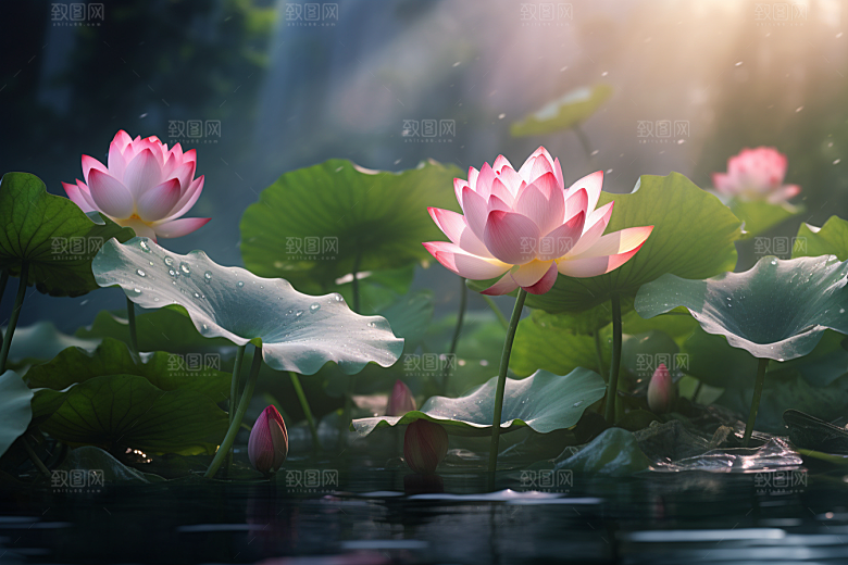 夏至清新氛围素材