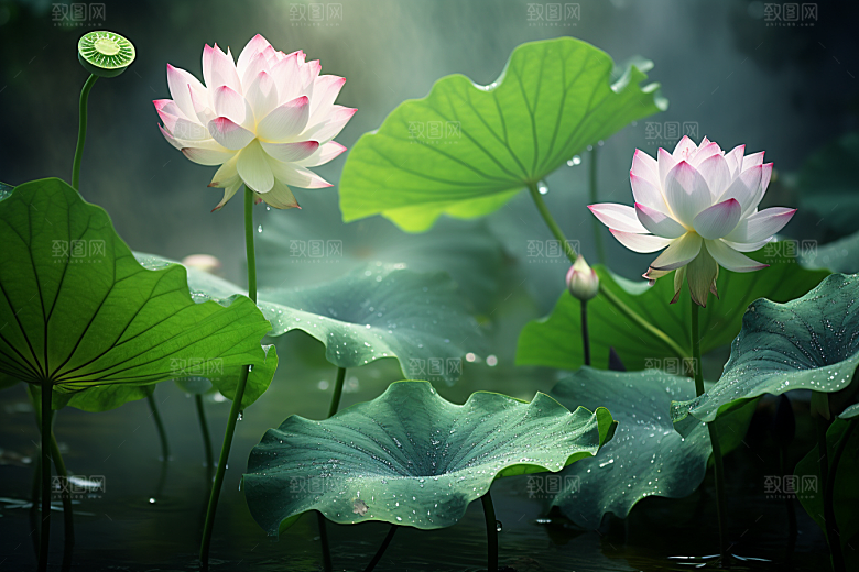夏至清凉解暑氛围素材