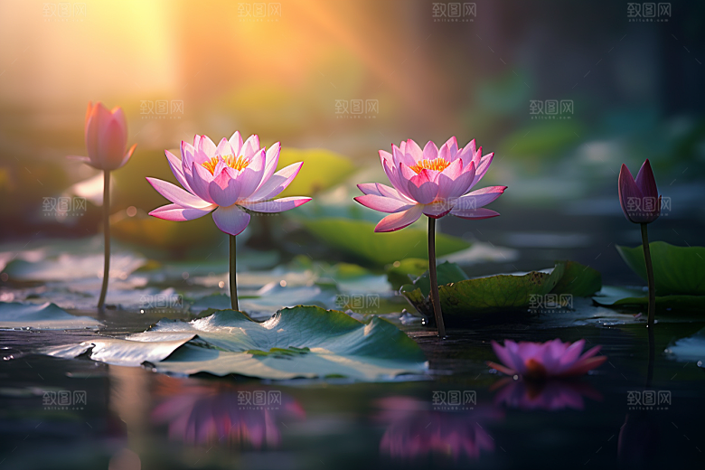 夏至自然清凉解暑素材