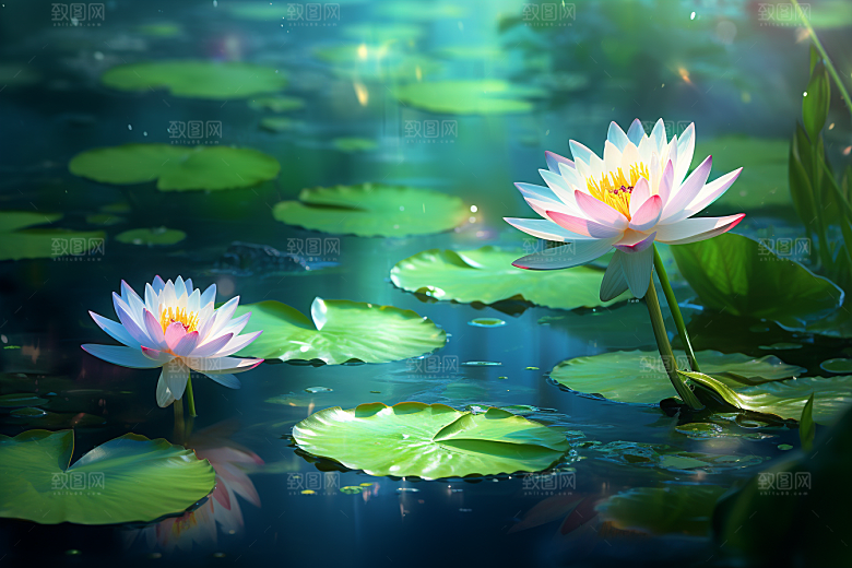 夏至清凉解暑氛围素材