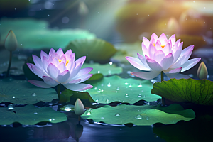 夏至自然清新素材