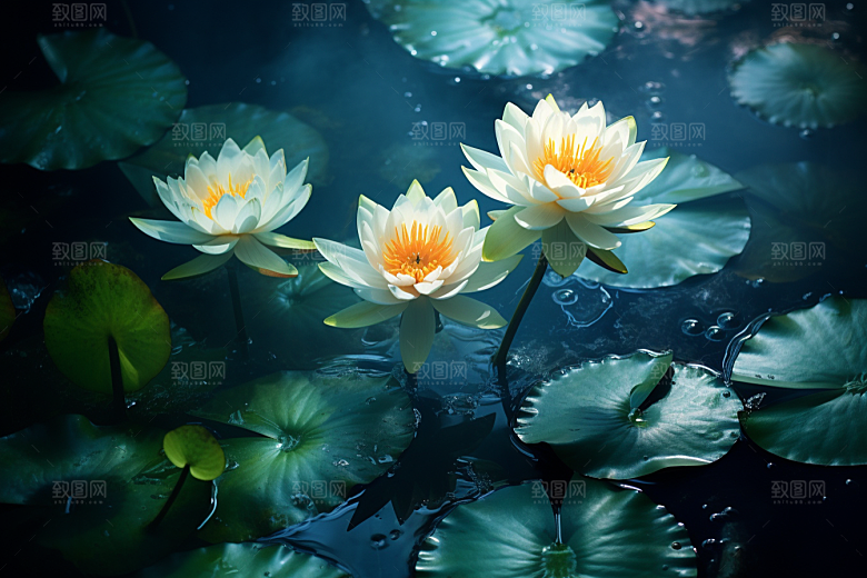 夏至氛围清凉解暑素材