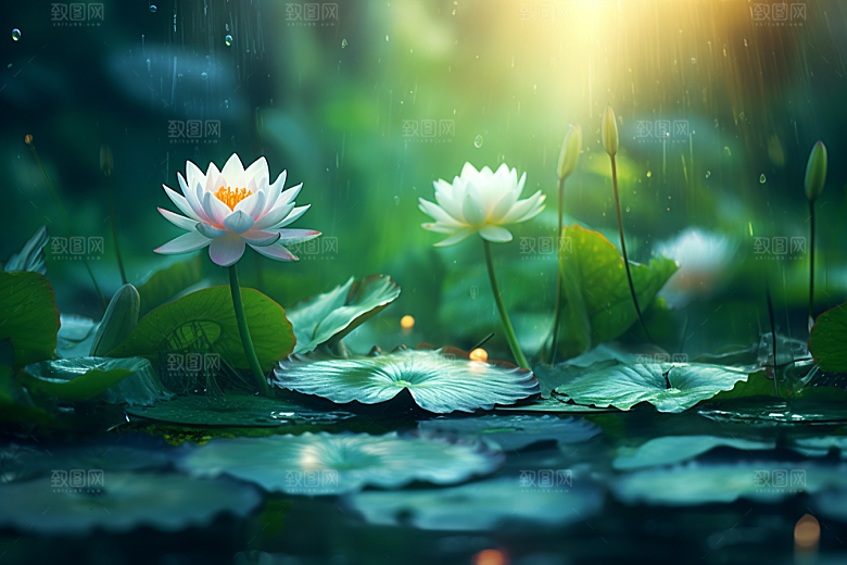 夏至初夏清凉解暑素材