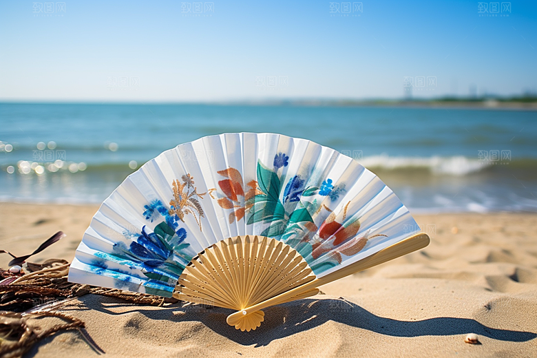 夏至清凉解暑清新素材