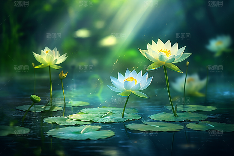 夏至元素初夏素材