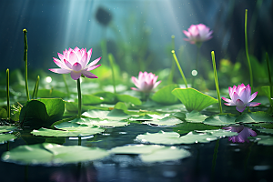 夏至清凉解暑氛围素材