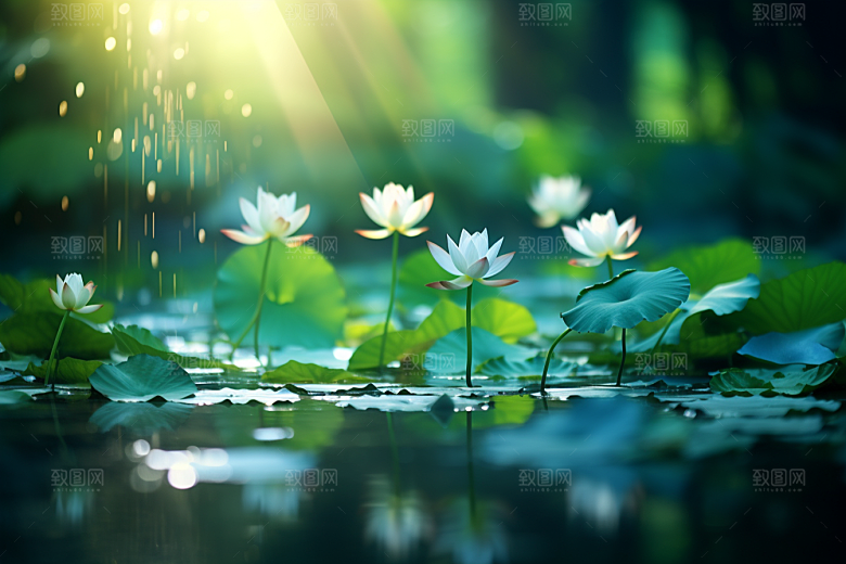 夏至氛围清新素材