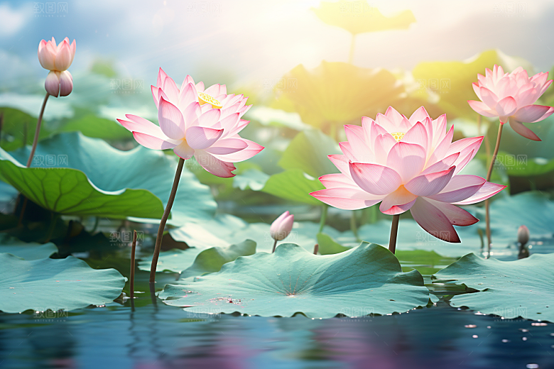 夏至氛围清新素材