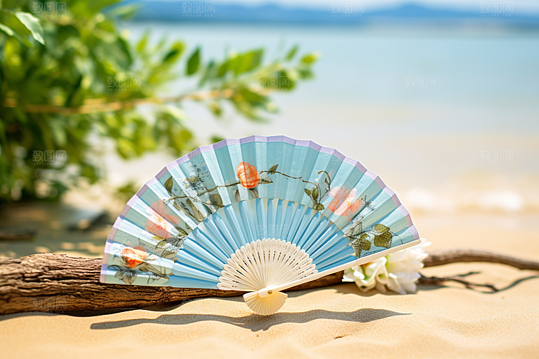 夏至元素清凉解暑素材