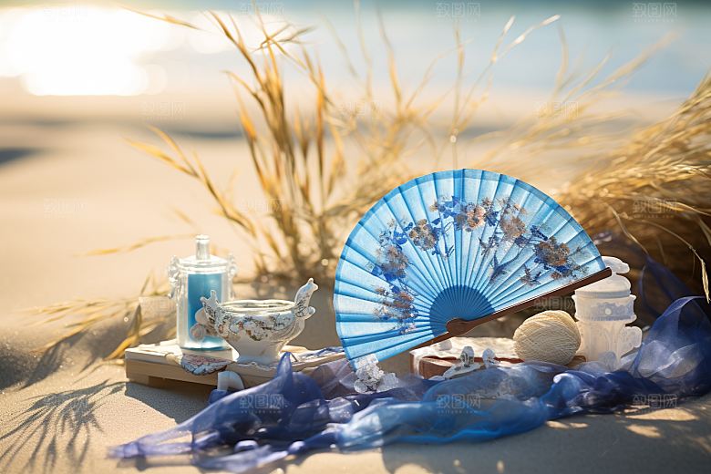 夏至清凉解暑元素素材