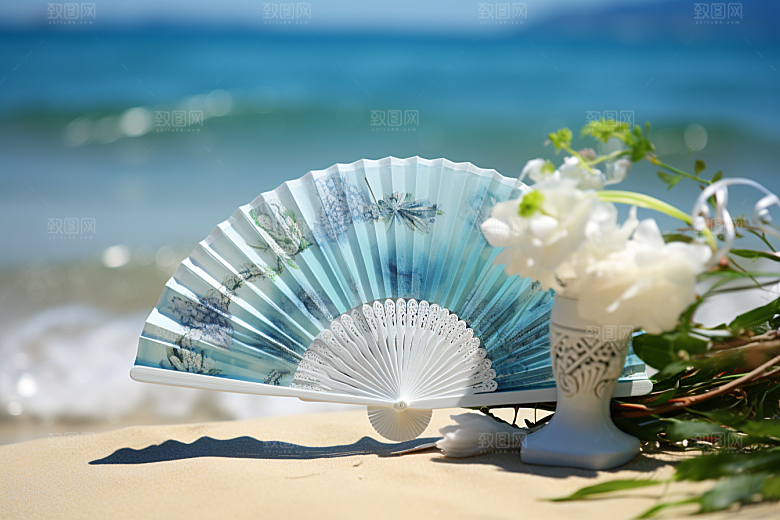 夏至氛围清凉解暑素材