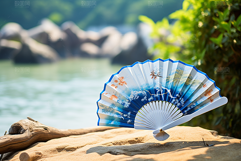 夏至清凉解暑清新素材