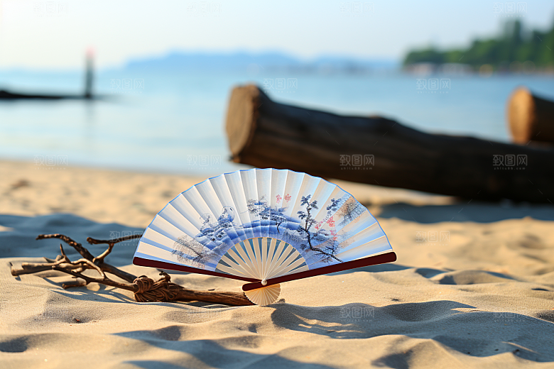 夏至氛围清凉解暑素材