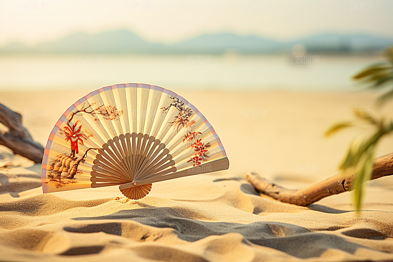 夏至清凉解暑清新素材