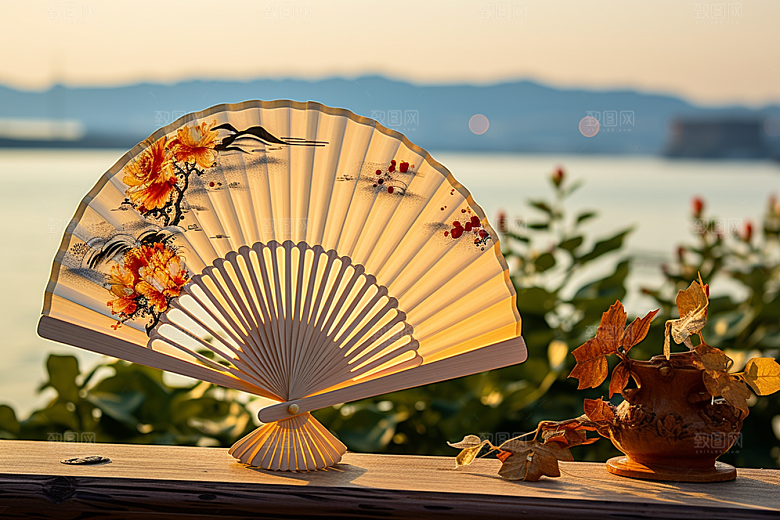 夏至元素清凉解暑素材