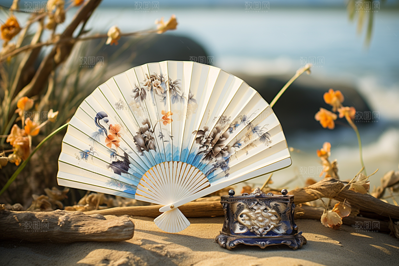 夏至元素清凉解暑素材