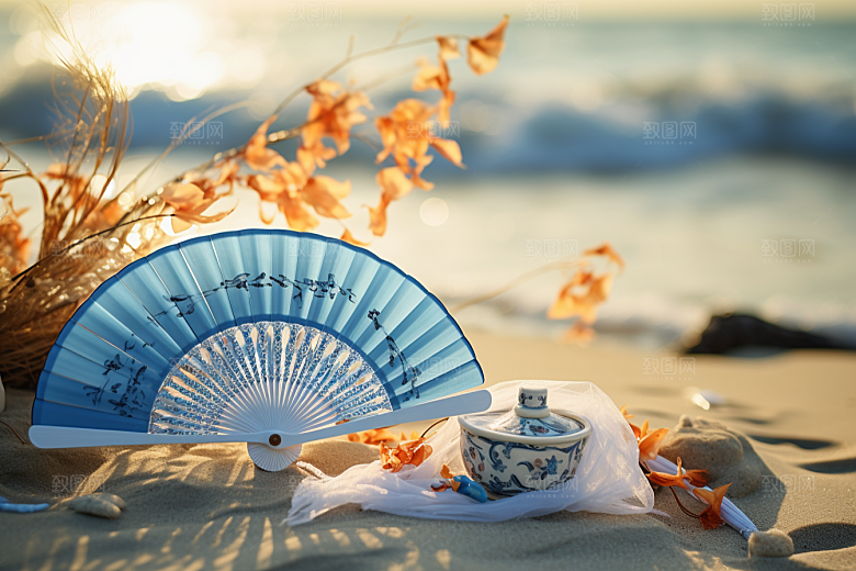 夏至夏天清凉解暑素材