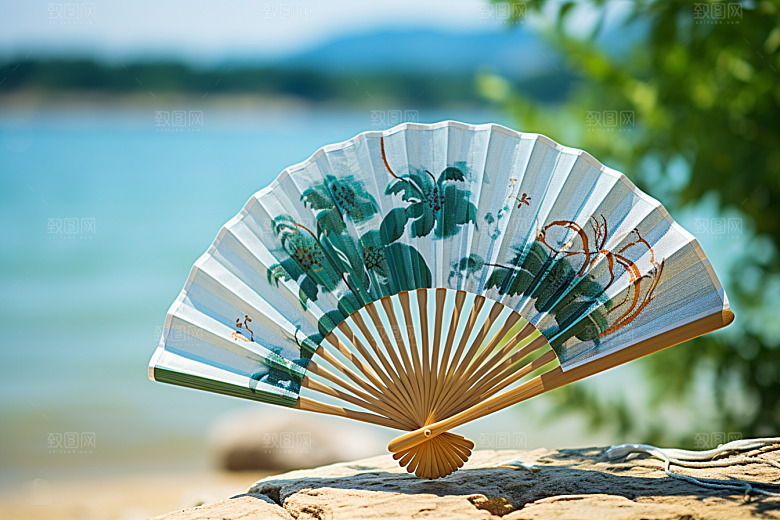 夏至清凉解暑清新素材