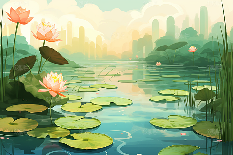 夏至元素初夏素材