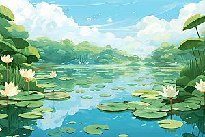 夏至初夏夏天素材
