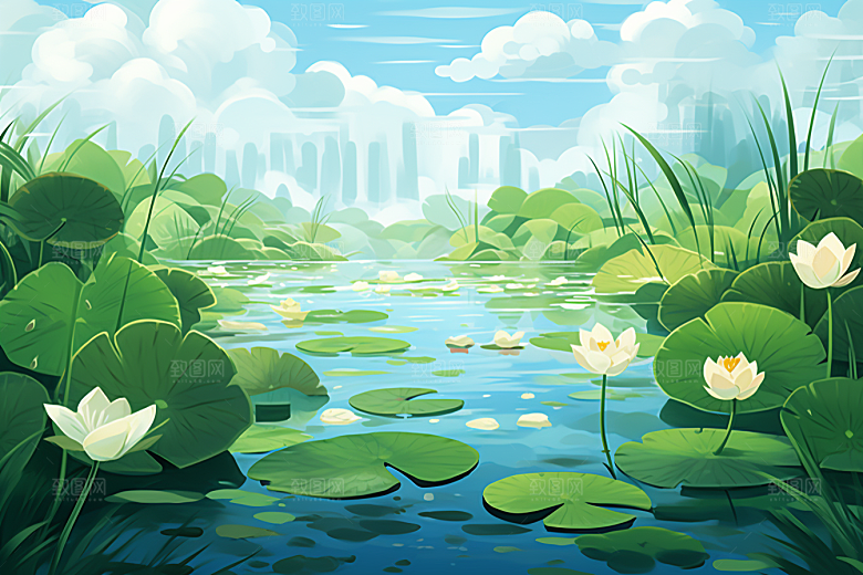 夏至夏天自然素材