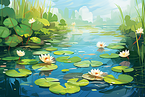 夏至氛围自然素材