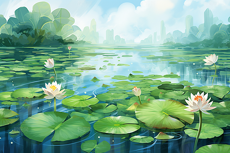 夏至夏天自然素材