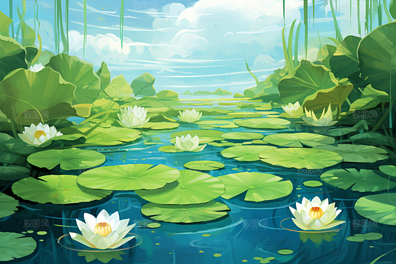 夏至氛围夏天素材