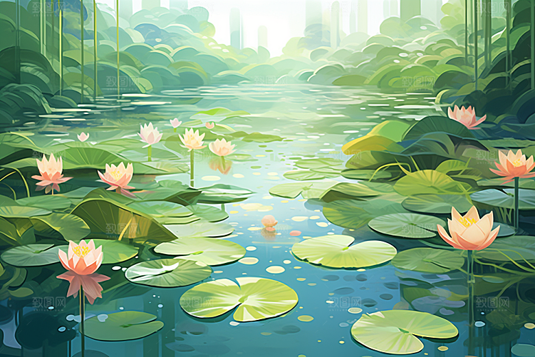 夏至氛围初夏素材