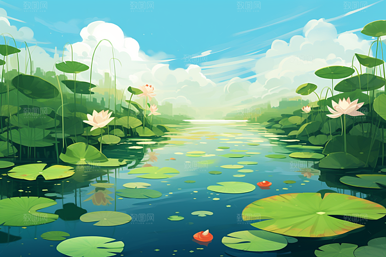 夏至清凉解暑夏天素材