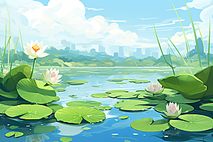 夏至初夏清新素材