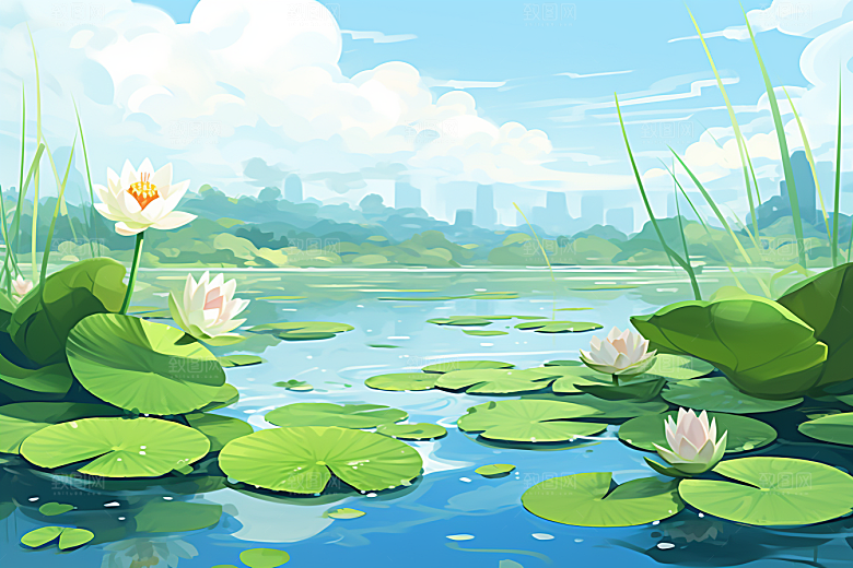 夏至初夏清新素材