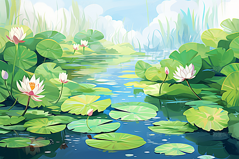 夏至氛围高清素材