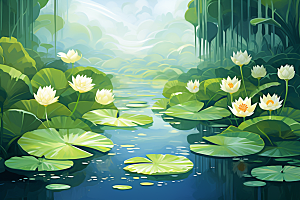 夏至清新高清素材