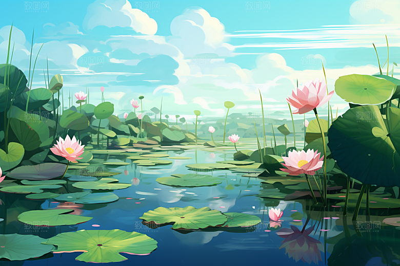夏至氛围高清素材