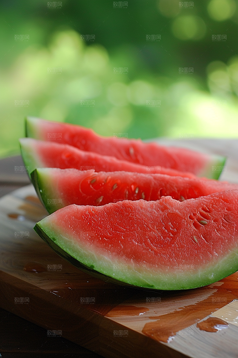 西瓜水果美食摄影图