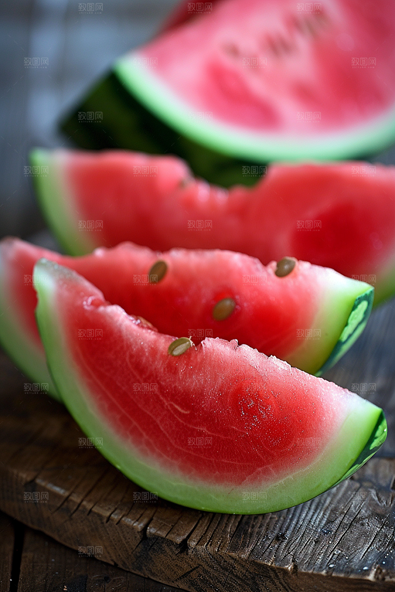 西瓜水果摄影图立夏