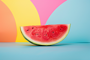 西瓜水果夏季摄影图