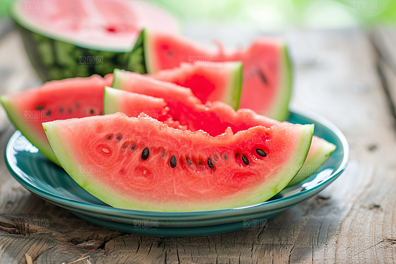 西瓜水果清新夏季
