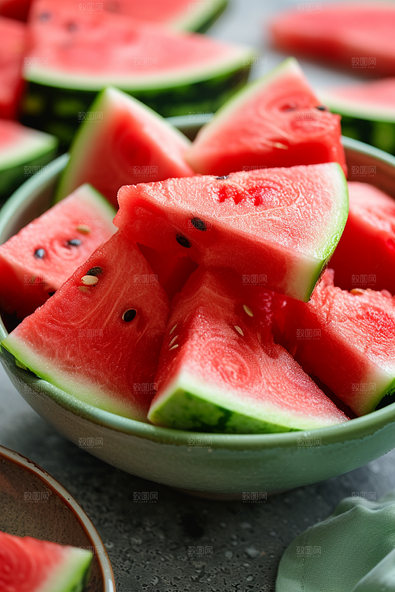 西瓜水果清新夏季