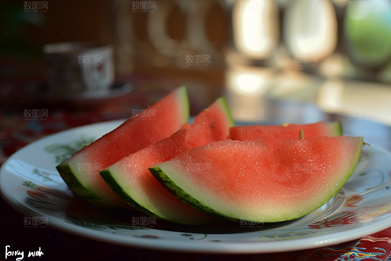 西瓜水果夏季清新