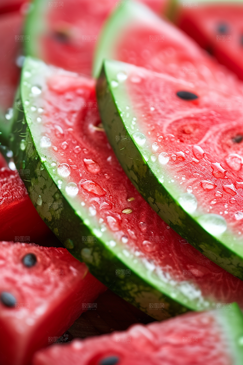 西瓜水果夏天清新