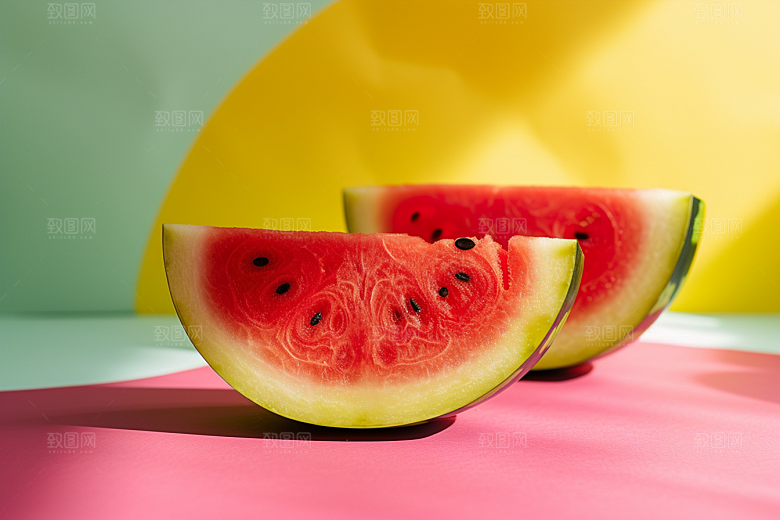 西瓜水果自然摄影图